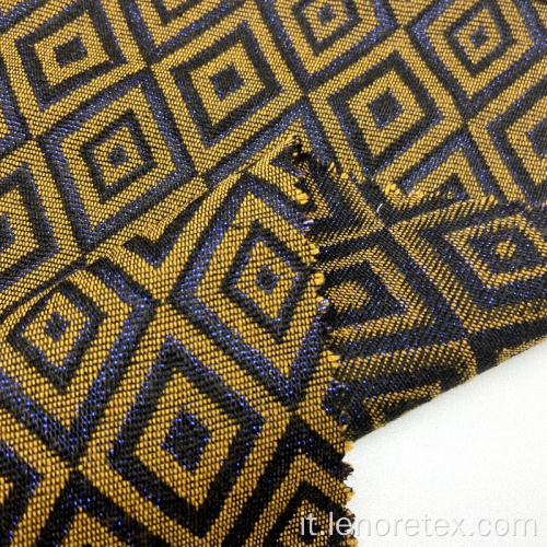 Tessuto jacquard intessuto in poliestere acrilico oro metallizzato Lurex